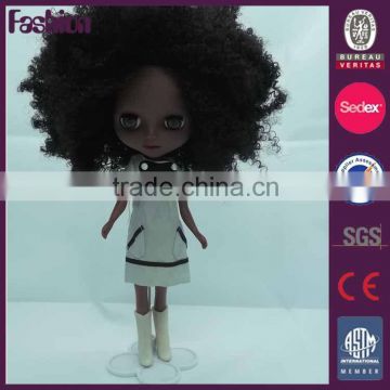 Black Fashion Doll Custom Plastic PVC Black Doll Wholesale With Bendable Joints