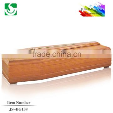JS-BG138 Chinese supplier direct sale European good price solid wood coffin