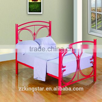 Latest designs cheap single metal bed