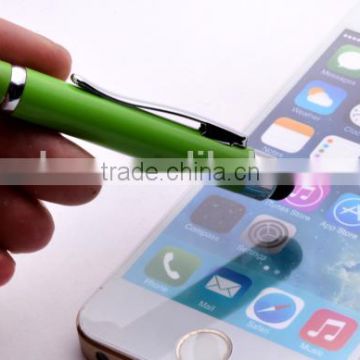 Novelty cheap promotional metal stylus pen for touch screen stylus pen 2 in 1