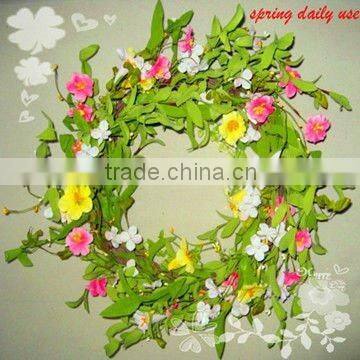 Spring Artificial Plastic Decorative Garlands for Indoor Decoration,decorative artificial flower garland