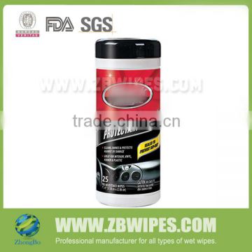 Non Alcohol Car Protectant Wipes Canister Packing