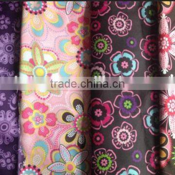 Hot 100% Polyester Floral Printed Satin Fabric