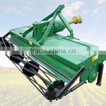 Farm equipment suspension rotary tiller for tractor