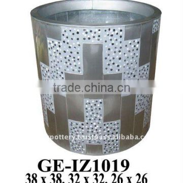 AAD Galvanized zinc vase,Galvanized zinc watering can , Zinc Pot Planter, zinc planter for gardening and household