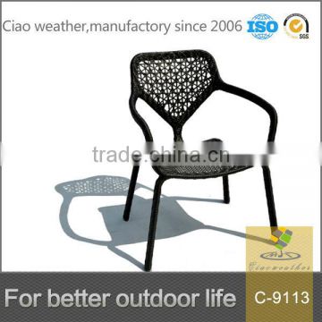 Outdoor rattan plastic chair stackable chair price