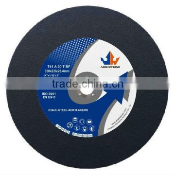 14" 350x3.2x25.4mm Flat Resin Bonded Reinforced Cutting Wheel For Metal