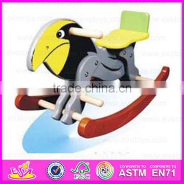 2015 Happy wooden kids riding horse toy,Interesting children plush rocking toy,Best selling wooden rocking horse toy WJY-8204