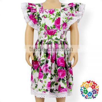 Latest Design Baby Frock Dress Floral Girls Party Dress Wholesale Boutique Baby Girl Birthday Dresses