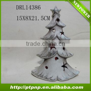 Hot Ceramic outdoor christmas trees home and garden decoration with battery