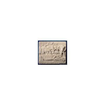 Decorative Sculptural Carved Wall Plaque (205)