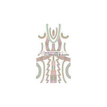 311-full body nailheads-hot-fix heat transfer rhinestone motif design 1