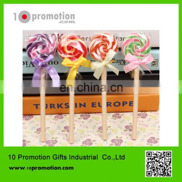 Plastic creative stationery ballpoint pen/colorful lollipop for children study