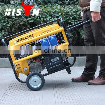 BISON(CHINA) BS7500H(H) 6KW 6KVA CE Certificated Round Frame 15HP Gasoline Generator 7500 With High Quality