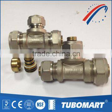 Best CW617N brass pipe chrome-plated tee screw fitting with cheap price