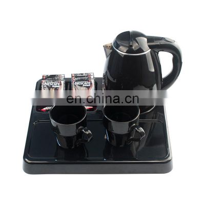 electric kettle tea set with tray/ electric water kettle coffee tray set for hotel guest room