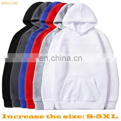 Wholesale custom spring and autumn men's sweater loose casual comfortable solid color hooded plus size sports sweater