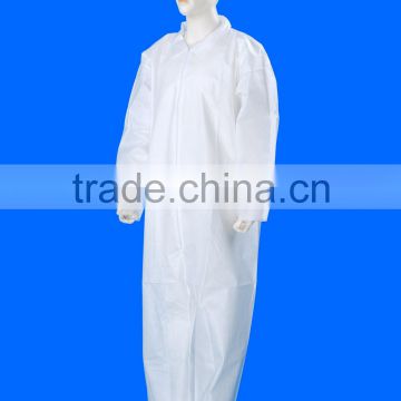 Disposable Surgical Coverall with Collar and Open Cuff