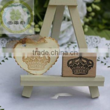 Custom wedding square wooden stamp block set