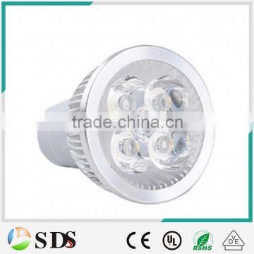 LED spotlight 4W AC85-265V Silver high power cool white spotlight led spot light GU10