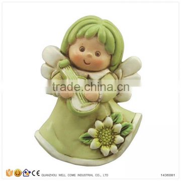 Angel Girl Small Magnets Resin Figurines Musical Sculptures