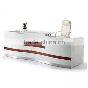 High end luxury modern reception desk stainless steel