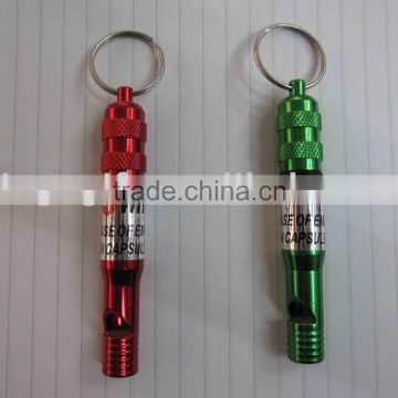 aluminium whistle keychain