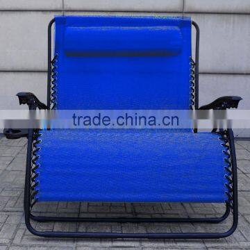 Double seats textline fabric folable chair