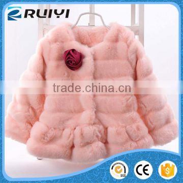 girls winter fur coat, european style winter pink fur coats