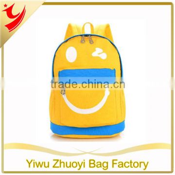 2014 Cute,smile printed,practical Children school bag