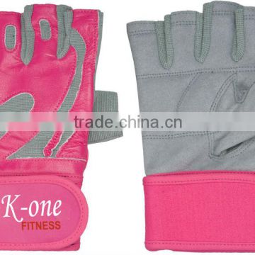pink strap gloves