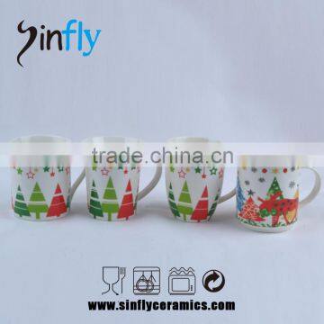 Advertising white ceramic coffee cup for christmas