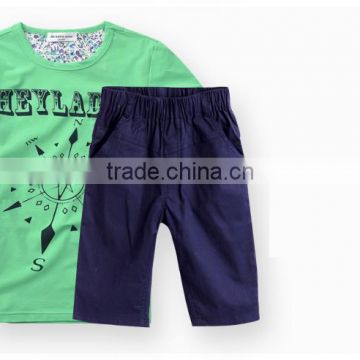 Two-piece children suit with short sleeves