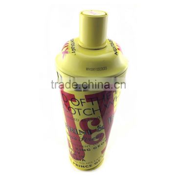 Wholesale bottle shaped metal tin can for wine