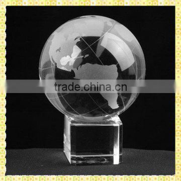 Exquisite Clear Crystal / Glass Earth Ball For Table Centerpieces
