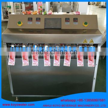 Automatic 8 nozzles milk yoghurt pouch filling sealing packing machine