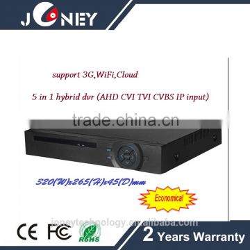 8 Channel 1080p dvr,5 in 1 hybrid dvr (AHD CVI TVI CVBS IP input),2 HDD /4Audio input/1audio output