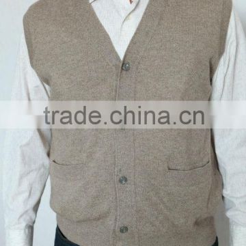 pure cashmere man v-neck vest