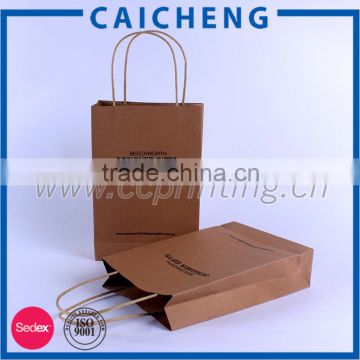 custom kraft paper bag with your own logo in china