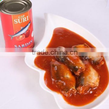 Delicious 3-5 pcs /tin ,425g canned sardines in tomato sauce sardine canned fish