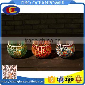 Mosaic decor Glass Candleholder glass jar