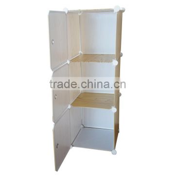 DIY Plastic 3 Cubes Bookcase With Door