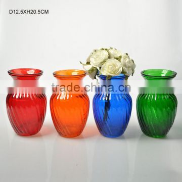 colored glass vase