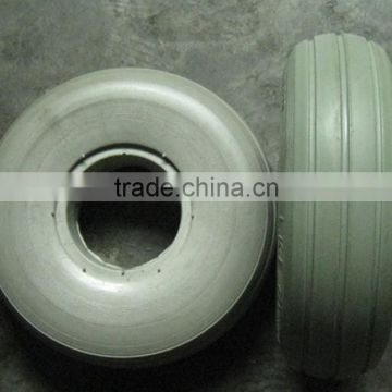3.50-4 gray PU foam wheel for storage cart wheel