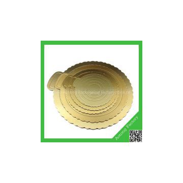 China golden round cardboard wholesale cake boards