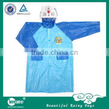 Custom high quality children pvc raincoat