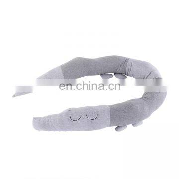 Creative Crocodile Plush Pillows Baby Crib Bumper Pads with Printed Liner Cartoon Animal Shape Pillows