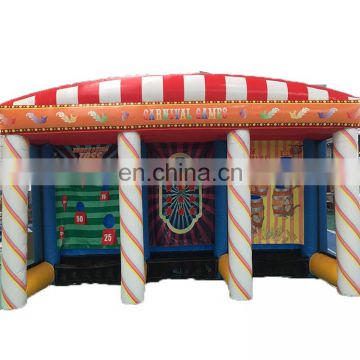 ready to ship 3 4 in 1 one connect four grand shooting soccer Sports inflatable carnival game