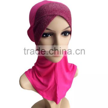 U001 fashion crossover shinning glitter muslim ninja underscarf
