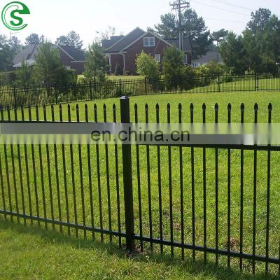 Export to USA iron fence panels powder coated steel prefab tubular fence